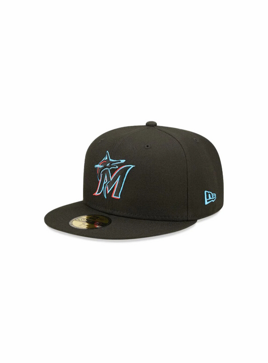 New Era Miami Marlins Authentic On Field Game Black 59FIFTY Fitted Cap